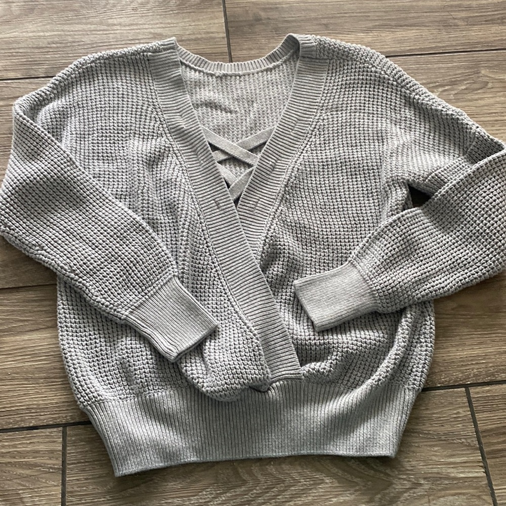 Criss cross sweater